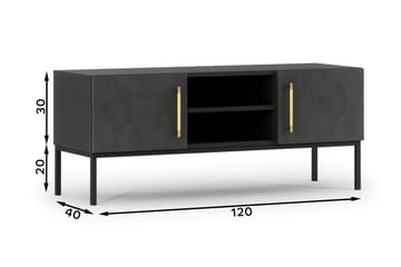 Anjal Tv-bänk 40 cm - Svart - Möbler - TV- & Mediamöbler - TV bänk & mediabänk