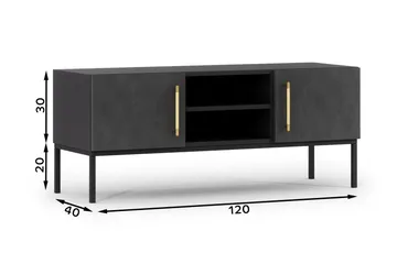 Anjal Tv-bänk 40 cm - Svart - Möbler - TV- & Mediamöbler - TV bänk & mediabänk