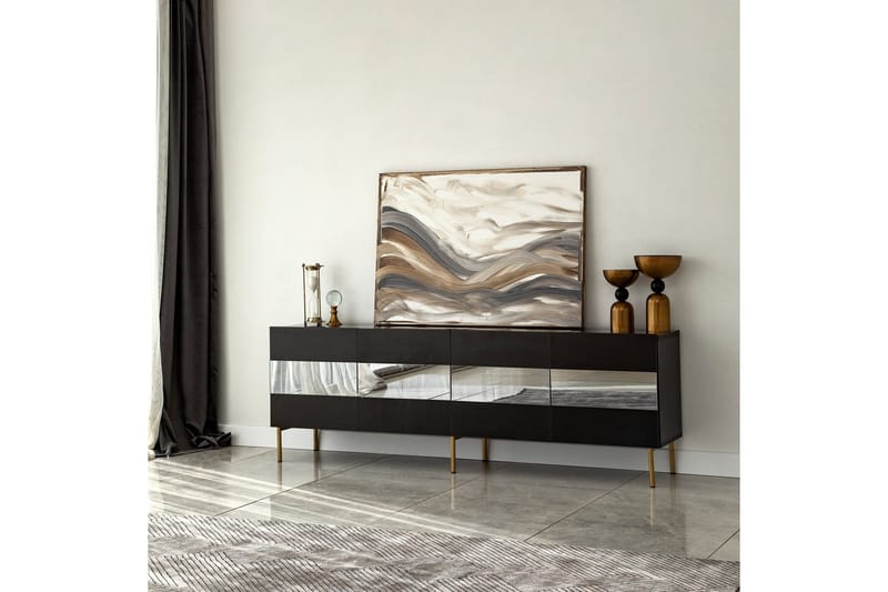 Arioch Tv-bänk 180 cm - Grå - Möbler - TV- & Mediamöbler - TV bänk & mediabänk