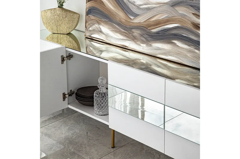 Arioch Tv-bänk 180 cm - Guld - Möbler - TV- & Mediamöbler - TV bänk & mediabänk