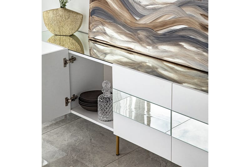 Arioch Tv-bänk 180 cm - Guld - Möbler - TV- & Mediamöbler - TV bänk & mediabänk