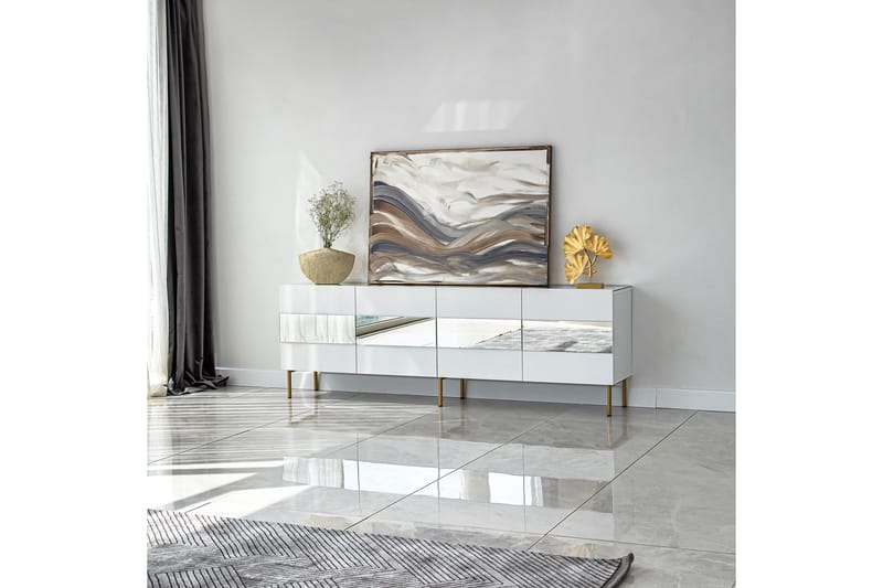 Arioch Tv-bänk 180 cm - Guld - Möbler - TV- & Mediamöbler - TV bänk & mediabänk