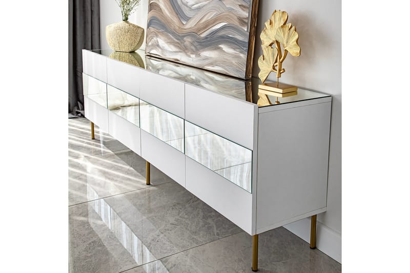 Arioch Tv-bänk 180 cm - Guld - Möbler - TV- & Mediamöbler - TV bänk & mediabänk