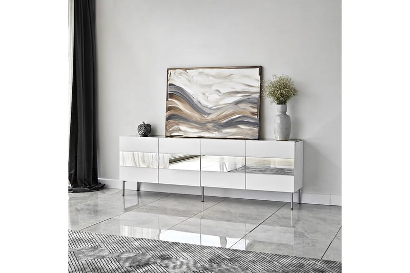 Arioch Tv-bänk 180 cm - Silver - Möbler - TV- & Mediamöbler - TV bänk & mediabänk