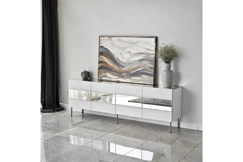 Arioch Tv-bänk 180 cm - Silver - Möbler - TV- & Mediamöbler - TV bänk & mediabänk