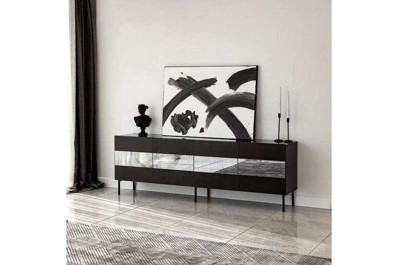 Arioch Tv-bänk 180 cm - Svart - Möbler - TV- & Mediamöbler - TV bänk & mediabänk