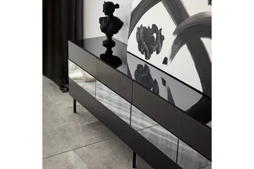 Arioch Tv-bänk 180 cm - Svart - Möbler - TV- & Mediamöbler - TV bänk & mediabänk