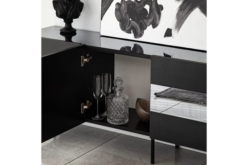 Arioch Tv-bänk 180 cm - Svart - Möbler - TV- & Mediamöbler - TV bänk & mediabänk