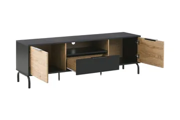 Arkley TV-bänk 160x41 cm - Svart/Ljusbrun - Möbler - TV- & Mediamöbler - TV bänk & mediabänk