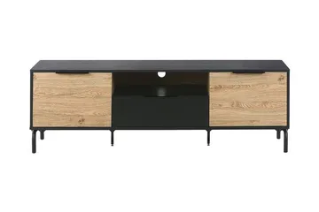 Arkley TV-bänk 160x41 cm - Svart/Ljusbrun - Möbler - TV- & Mediamöbler - TV bänk & mediabänk