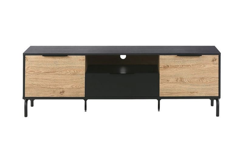 Arkley TV-bänk 160x41 cm - Svart/Ljusbrun - Möbler - TV- & Mediamöbler - TV bänk & mediabänk