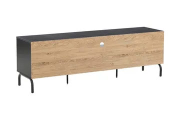 Arkley TV-bänk 160x41 cm - Svart/Ljusbrun - Möbler - TV- & Mediamöbler - TV bänk & mediabänk