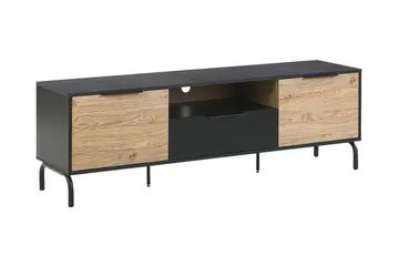 Arkley TV-bänk 160x41 cm - Svart/Ljusbrun - Möbler - TV- & Mediamöbler - TV bänk & mediabänk