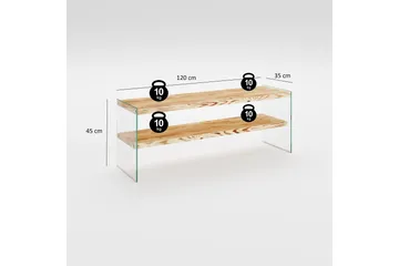 Assanisa Tv-bänk 120 cm - Natur/Svart - Möbler - TV- & Mediamöbler - TV bänk & mediabänk
