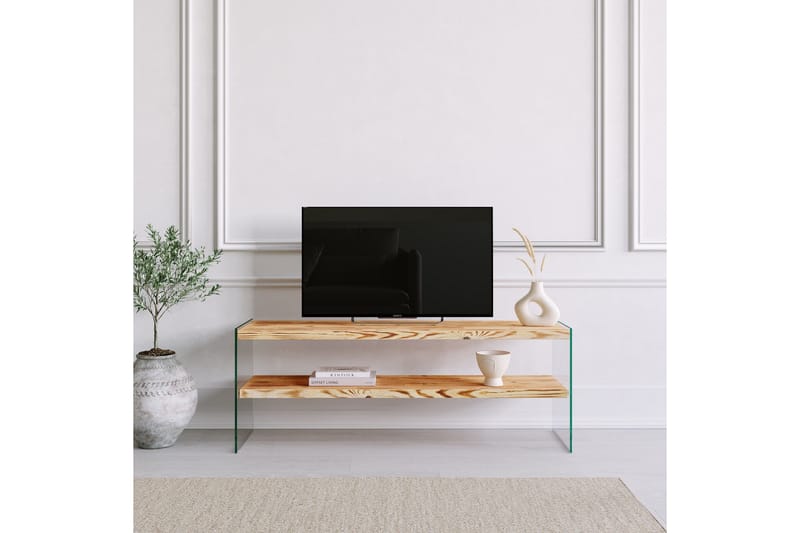 Assanisa Tv-bänk 120 cm - Natur/Svart - Möbler - TV- & Mediamöbler - TV bänk & mediabänk