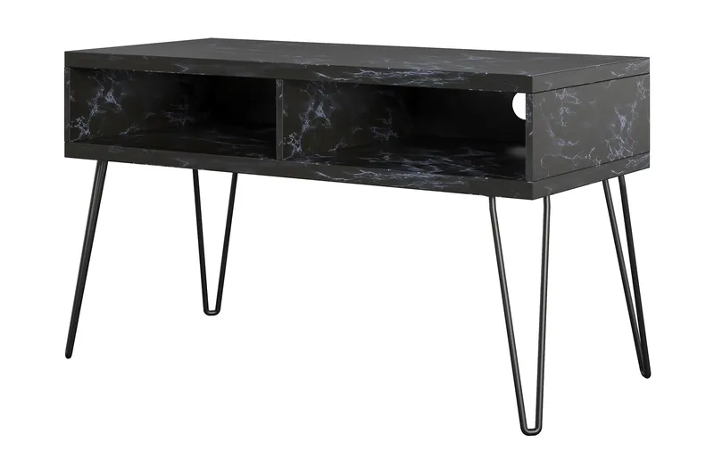 Athena Tv-bänk 107x50 cm Svart/Marmormönster - Novogratz - Möbler - TV- & Mediamöbler - TV bänk & mediabänk