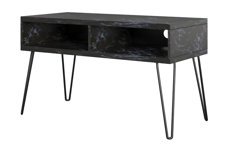 Athena Tv-bänk 107x50 cm Svart/Marmormönster - Novogratz - Möbler - TV- & Mediamöbler - TV bänk & mediabänk
