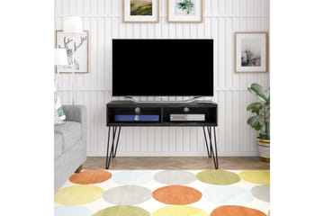 Athena Tv-bänk 107x50 cm Svart/Marmormönster - Novogratz - Möbler - TV- & Mediamöbler - TV bänk & mediabänk