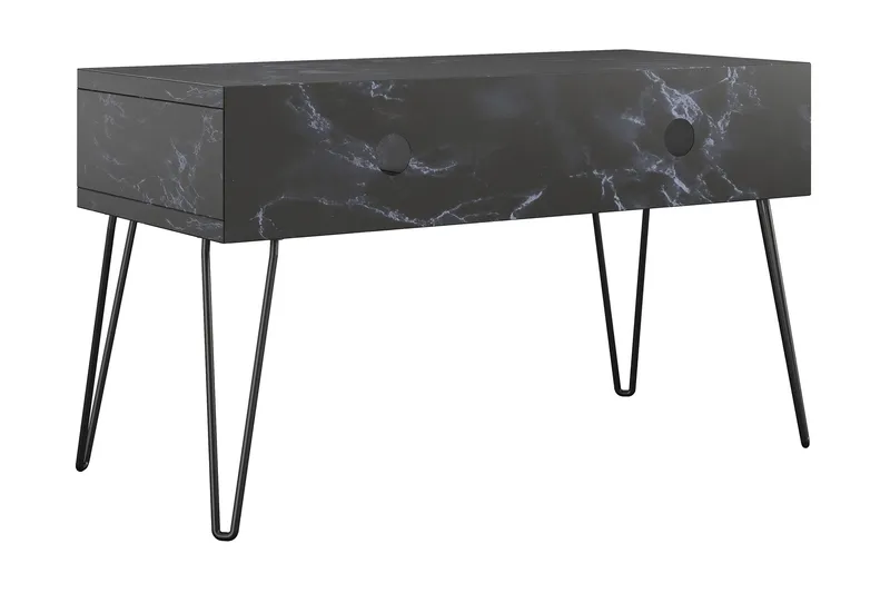 Athena Tv-bänk 107x50 cm Svart/Marmormönster - Novogratz - Möbler - TV- & Mediamöbler - TV bänk & mediabänk
