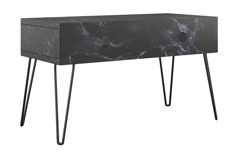 Athena Tv-bänk 107x50 cm Svart/Marmormönster - Novogratz - Möbler - TV- & Mediamöbler - TV bänk & mediabänk