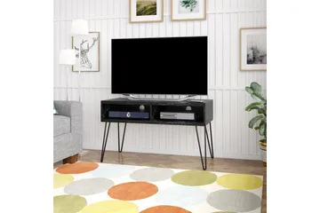 Athena Tv-bänk 107x50 cm Svart/Marmormönster - Novogratz - Möbler - TV- & Mediamöbler - TV bänk & mediabänk