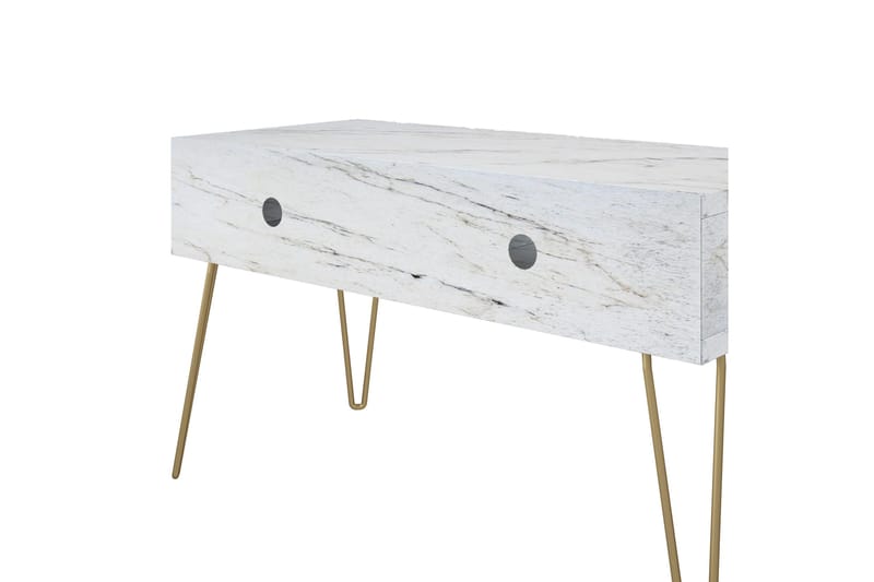 Athena Tv-bänk 107x50 cm Vit/Marmormönster - Novogratz - Möbler - TV- & Mediamöbler - TV bänk & mediabänk