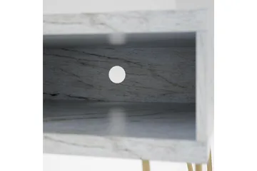 Athena Tv-bänk 107x50 cm Vit/Marmormönster - Novogratz - Möbler - TV- & Mediamöbler - TV bänk & mediabänk
