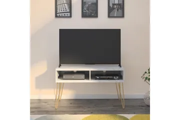 Athena Tv-bänk 107x50 cm Vit/Marmormönster - Novogratz - Möbler - TV- & Mediamöbler - TV bänk & mediabänk