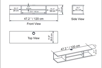 Avvakko TV-bänk 135 cm - Vit - Möbler - TV- & Mediamöbler - TV bänk & mediabänk