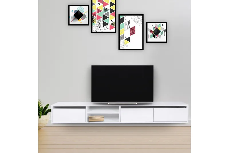 Belgium Tv-bänk 180 cm - Vit - Möbler - TV- & Mediamöbler - TV bänk & mediabänk