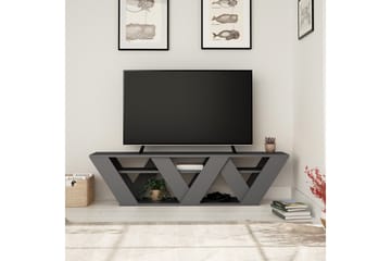 Bodsjö Golvstående Tv Bänk 158 cm med Förvaring i Målat Trä - Antracit - Möbler - TV- & Mediamöbler - TV bänk & mediabänk