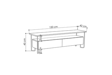 Bodsjö TV-Bänk 150 cm - Grå - Möbler - TV- & Mediamöbler - TV b änk & mediabänk