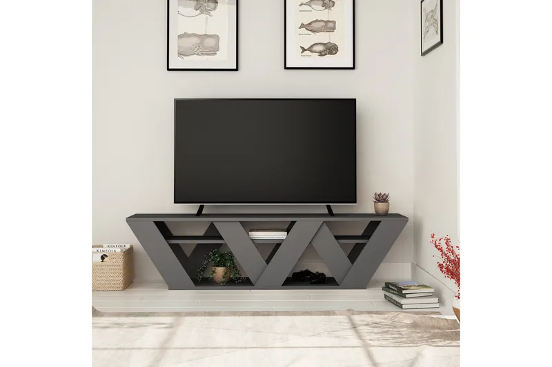 Bodsjö TV-Bänk 158 cm - Grå - Möbler - TV- & Mediamöbler - TV bänk & mediabänk