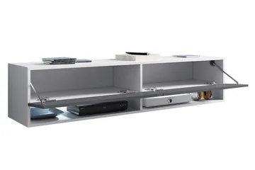 Brya TV-bänk 140 cm LED-belysning - Beige/Vit/RGB LED - Möbler - TV- & Mediamöbler - TV bänk & mediabänk