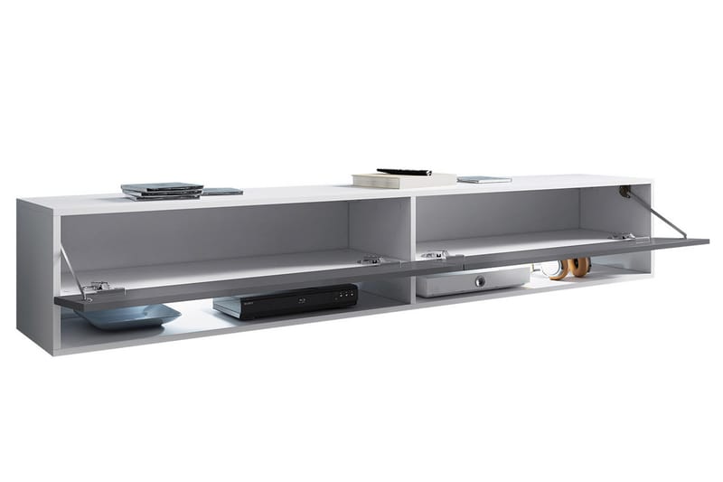 Brya TV-bänk 180 cm LED-belysning - Beige/Blå/RGB LED - Möbler - TV- & Mediamöbler - TV bänk & mediabänk