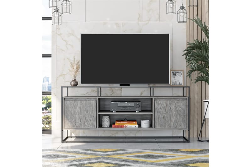 Camley Tv-bänk 136,6x49,8 cm Grå - Dorel Home - Möbler - TV- & Mediamöbler - TV bänk & mediabänk