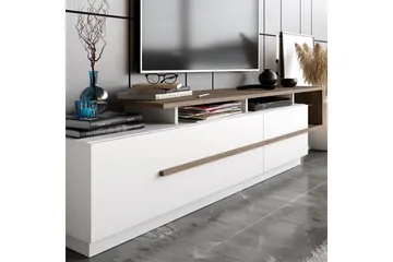 Campora Tv-bänk 150 cm - Mörkbrun/Vit - Möbler - TV- & Mediamöbler - TV bänk & mediabänk