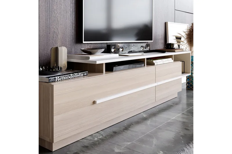 Campora Tv-bänk 150 cm - Natur/Vit - Möbler - TV- & Mediamöbler - TV bänk & mediabänk