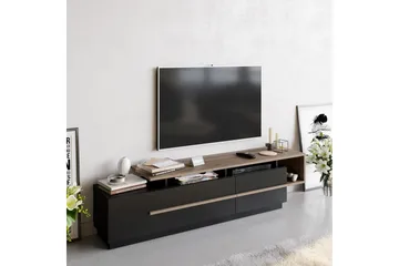 Campora Tv-bänk 150 cm - Svart/Mörkbrun - Möbler - TV- & Mediamöbler - TV bänk & mediabänk