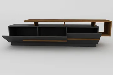 Campora Tv-bänk 150 cm - Svart/Mörkbrun - Möbler - TV- & Mediamöbler - TV bänk & mediabänk