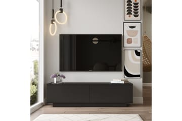 Caswell Golvstående Tv-bänk 140 cm med Förvaring i Målat Trä - Svart - Möbler - TV- & Mediamöbler - TV bänk & mediabänk