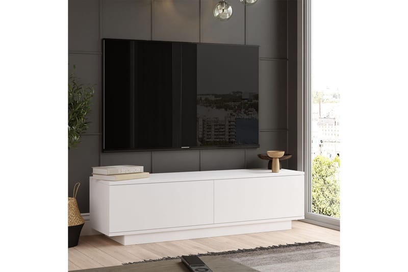 Caswell Tv-bänk 140 cm - Vit - Möbler - TV- & Mediamöbler - TV bänk & mediabänk