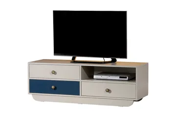 Cazablanca Tv-bänk 140 cm - Vit/Blå - Möbler - TV- & Mediamöbler - TV bänk & mediabänk