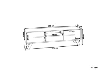 Colfer TV-Bänk 150 cm - Vit - Möbler - TV- & Mediamöbler - TV bänk & mediabänk