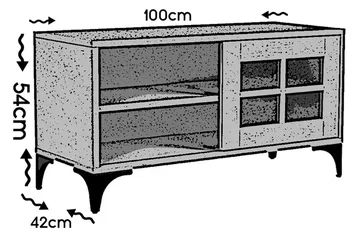 Comfortale Golvstående Tv Bänk 100 cm med Förvaring i Mörkt Trä - Brun - Möbler - TV- & Mediamöbler - TV bänk & mediabänk