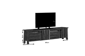 Comfortale Golvstående TV Bänk 189 cm med Förvaring i Mörkt Trä - Brun - Möbler - TV- & Mediamöbler - TV bänk & mediabänk