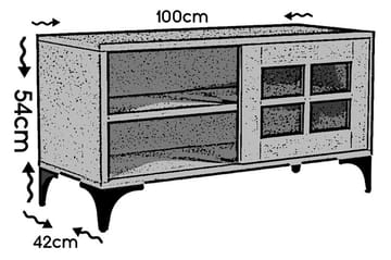 Comfortale Tv-bänk 100 cm - Ek - Möbler - TV- & Mediamöbler - TV bänk & mediabänk
