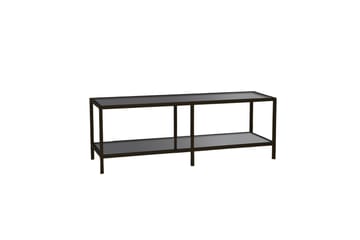 Condurso Golvstående Tv-bänk 130 cm i Metall och Glas - Rökgrå - Möbler - TV- & Mediamöbler - TV bänk & mediabänk