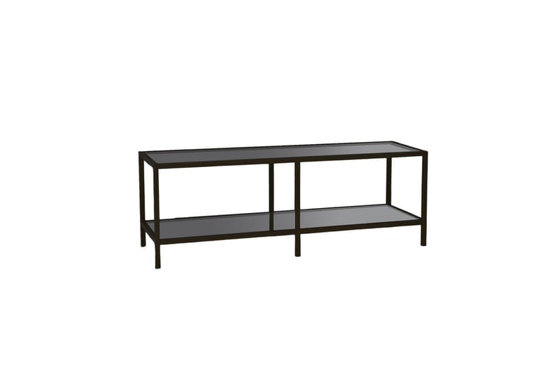 Condurso Golvstående Tv-bänk 130 cm i Metall och Glas - Rökgrå - Möbler - TV- & Mediamöbler - TV bänk & mediabänk