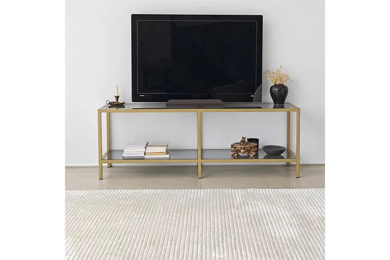 Condurso Tv-bänk 130 cm - Guld - Möbler - TV- & Mediamöbler - TV bänk & mediabänk